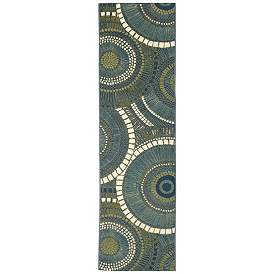 Image1 of Liora Manne Marina Circles Indoor/Outdoor Rug Azure 1'11" x 7'