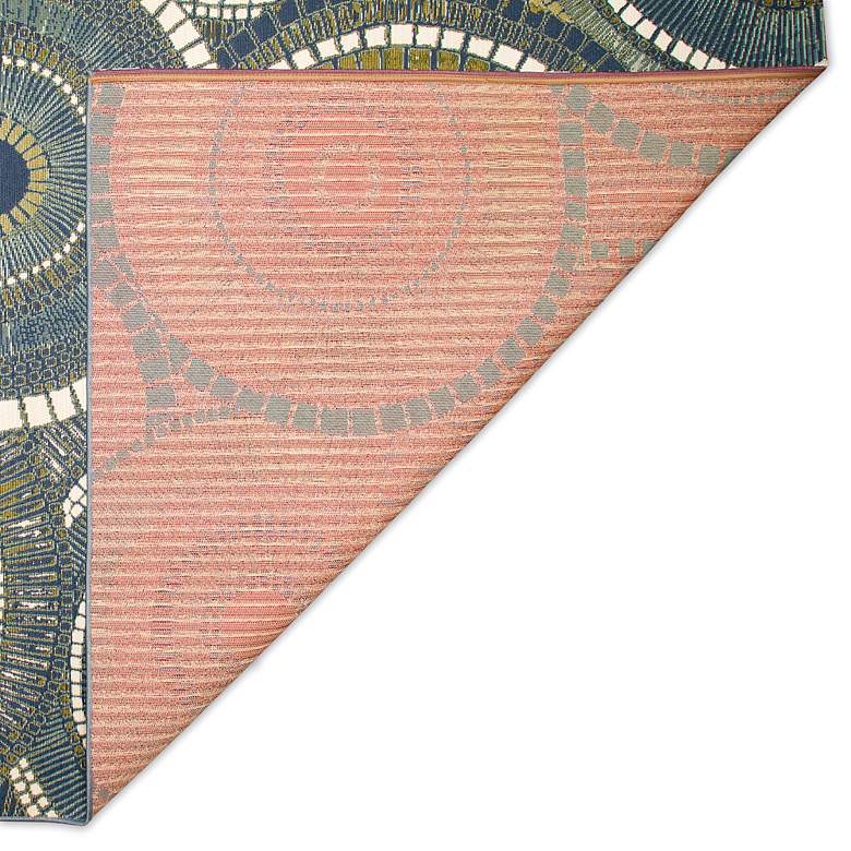 Image 2 Liora Manne Marina Circles Indoor/Outdoor Rug Azure 4'10" x 7' more views