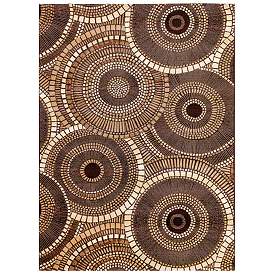 Image1 of Liora Manne Marina Circles Indoor/Outdoor Rug Brown 3'3" x 4'1