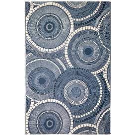 Image1 of Liora Manne Marina Circles Indoor/Outdoor Rug Delft 3'3" x 4'1