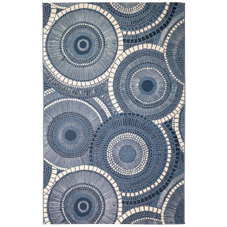 Image 1 Liora Manne Marina Circles Indoor/Outdoor Rug Delft 4'10" x 7'