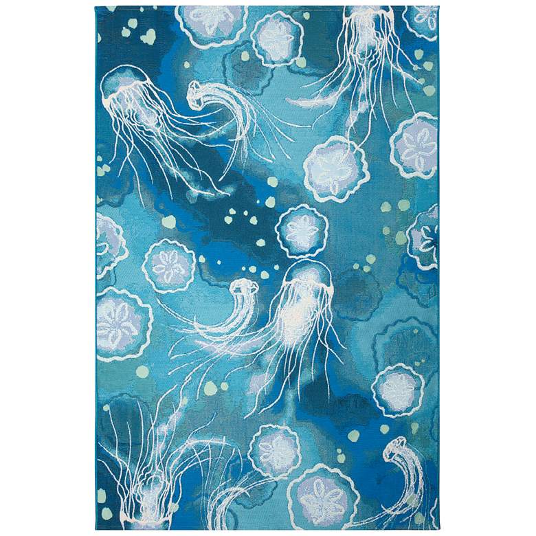 Image 1 Liora Manne Marina Jelly Fish Indoor/Outdoor Rug Bloom 4'10" x 7&#