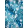 Liora Manne Marina Jelly Fish Indoor/Outdoor Rug Bloom 4&#39;10" x 7&#
