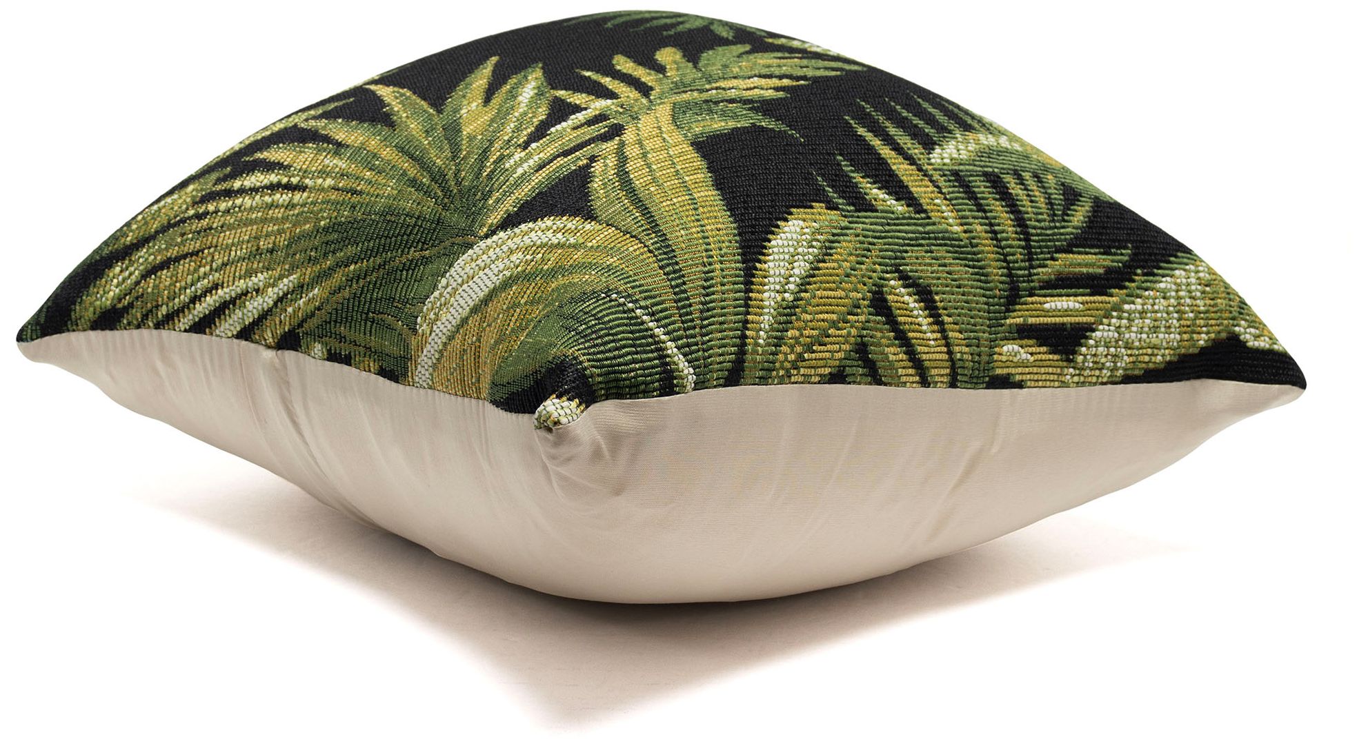 Image 6 Liora Manne Marina Jungle Leaves Indoor/Outdoor Pillow Black 12"x18&qu more views