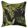2_Liora Manne Marina Jungle Leaves Indoor/Outdoor Pillow Black 18"x18"