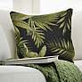 1_Liora Manne Marina Jungle Leaves Indoor/Outdoor Pillow Black 18"x18"