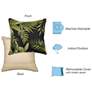 4_Liora Manne Marina Jungle Leaves Indoor/Outdoor Pillow Black 18"x18" more views
