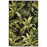 Thumbnail1 of Liora Manne Marina Jungle Leaves Indoor/Outdoor Rug Black 7'10" x