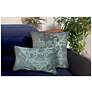 Liora Manne Marina Kermin Indoor/Outdoor Pillow Blue 18"x18"