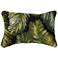 Liora Manne Marina Palm Border Indoor/Outdoor Pillow Black 12" x 18&qu