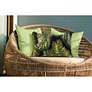 4_Liora Manne Marina Palm Border Indoor/Outdoor Pillow Black 12" x 18&qu more views