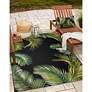 5_Liora Manne Marina Palm Border Indoor/Outdoor Pillow Black 12" x 18&qu more views