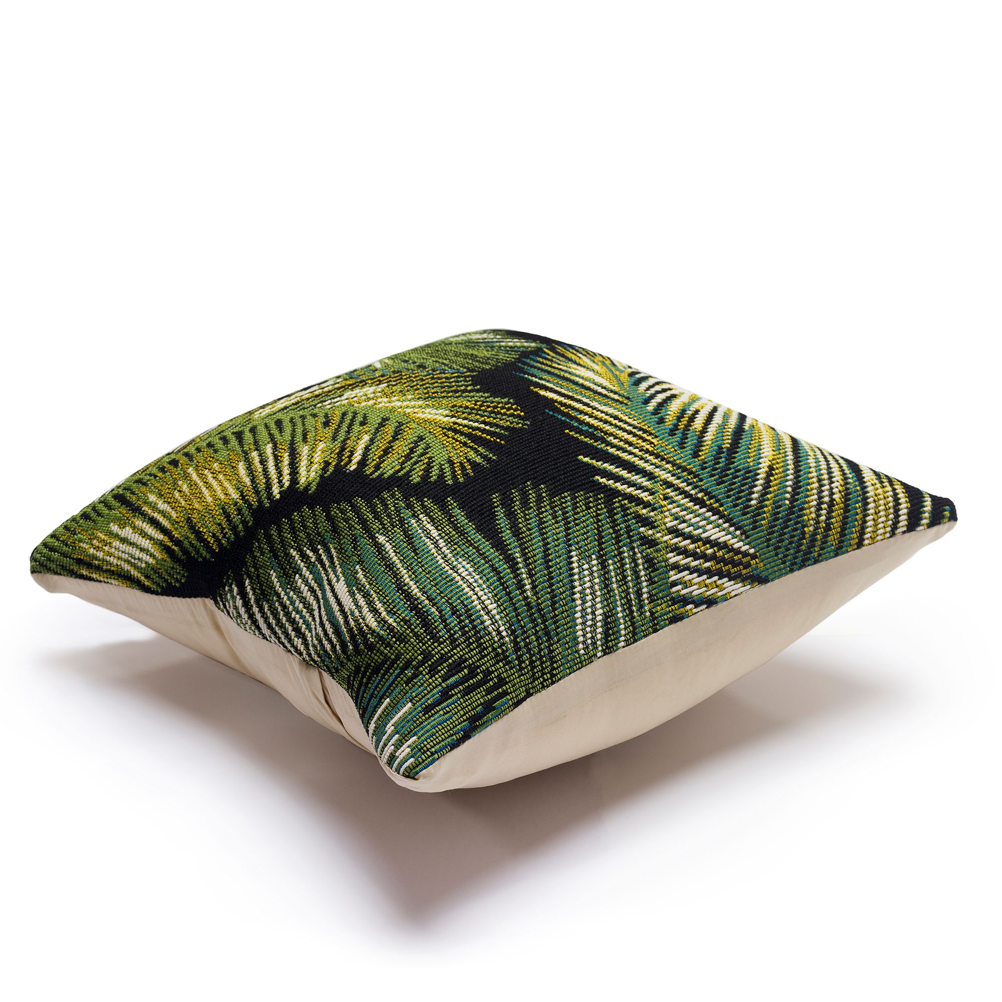 Image 3 Liora Manne Marina Palm Border Indoor/Outdoor Pillow Black 12" x 18 more views