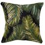 Liora Manne Marina Palm Border Indoor/Outdoor Pillow Black 18" x 18&qu