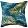 Liora Manne Marina Palm Border Indoor/Outdoor Pillow Navy 18" x 18&quo