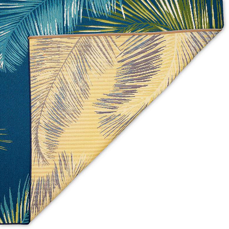 Image 2 Liora Manne Marina Palm Border Indoor/Outdoor Rug Navy 4'10" x 7&# more views