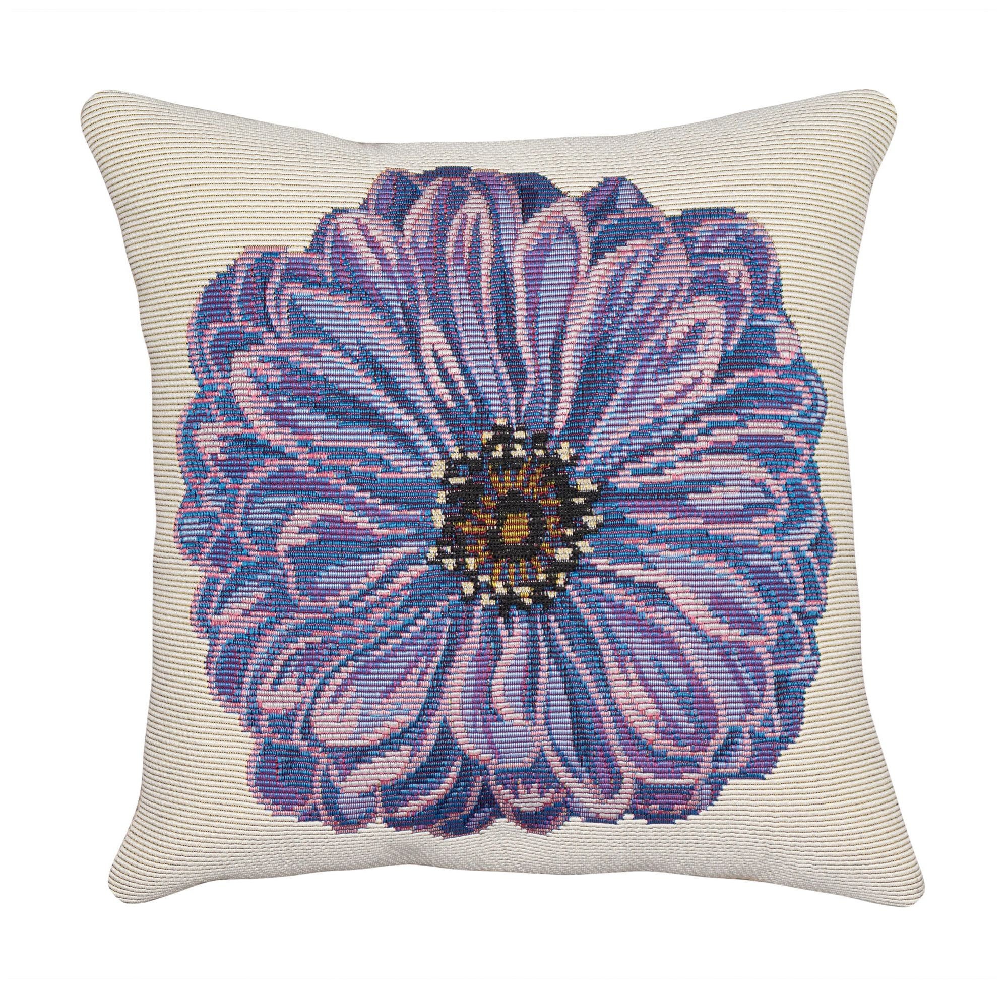 Image 2 Liora Manne Marina Purple Flower Indoor/Outdoor Pillow Purple 18"x18