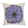 2_Liora Manne Marina Purple Flower Indoor/Outdoor Pillow Purple 18"x18"