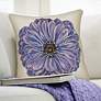 1_Liora Manne Marina Purple Flower Indoor/Outdoor Pillow Purple 18"x18"