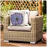 3_Liora Manne Marina Purple Flower Indoor/Outdoor Pillow Purple 18"x18" more views