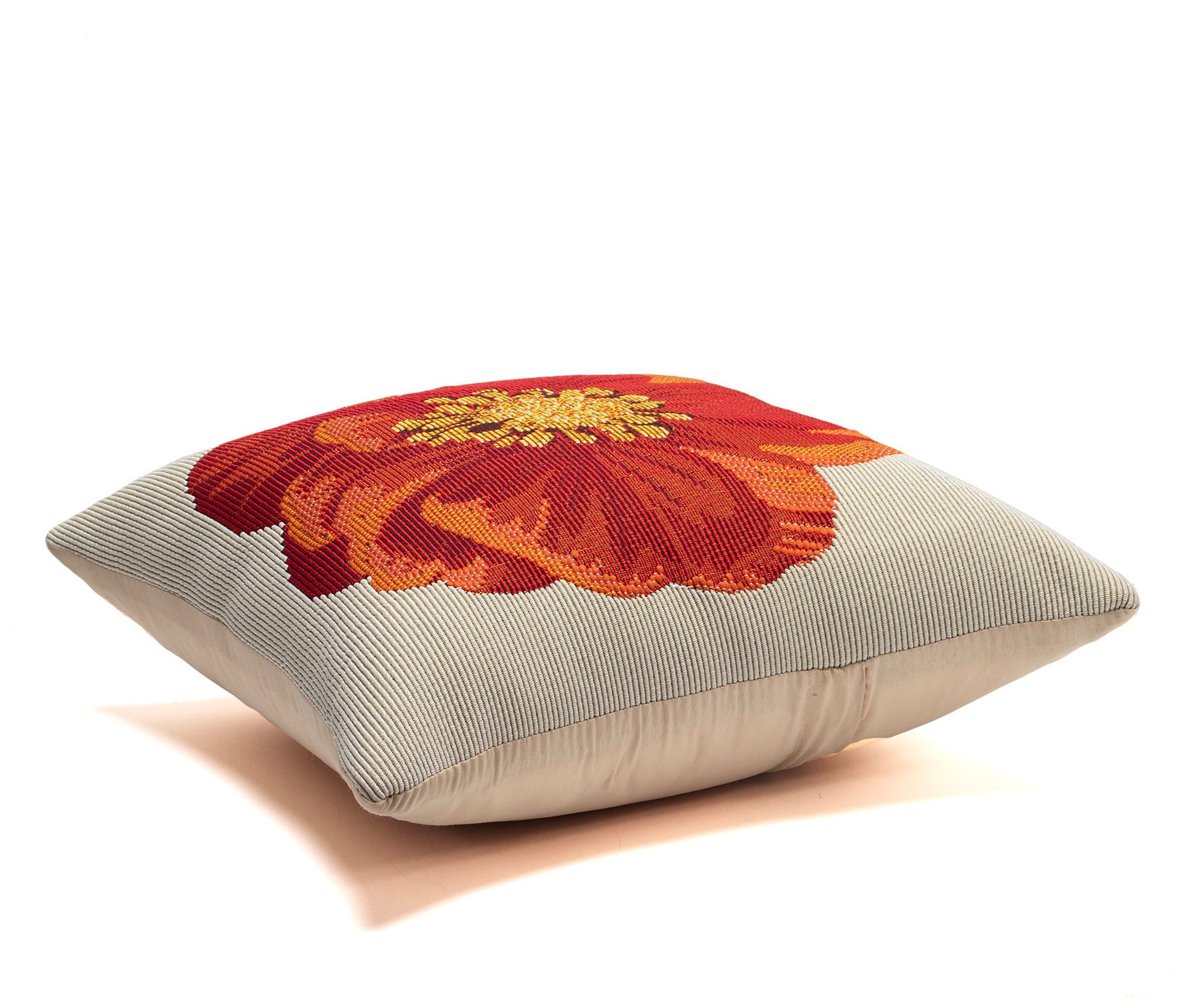 Image 6 Liora Manne Marina Red Flower Indoor/Outdoor Pillow Red 18"x18" more views