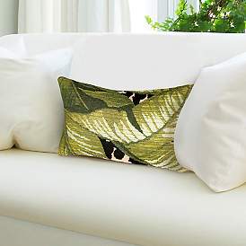 Image5 of Liora Manne Marina Safari Indoor/Outdoor Pillow Green 12" x 18" more views