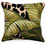 Liora Manne Marina Safari Indoor/Outdoor Pillow Green 18" x 18"