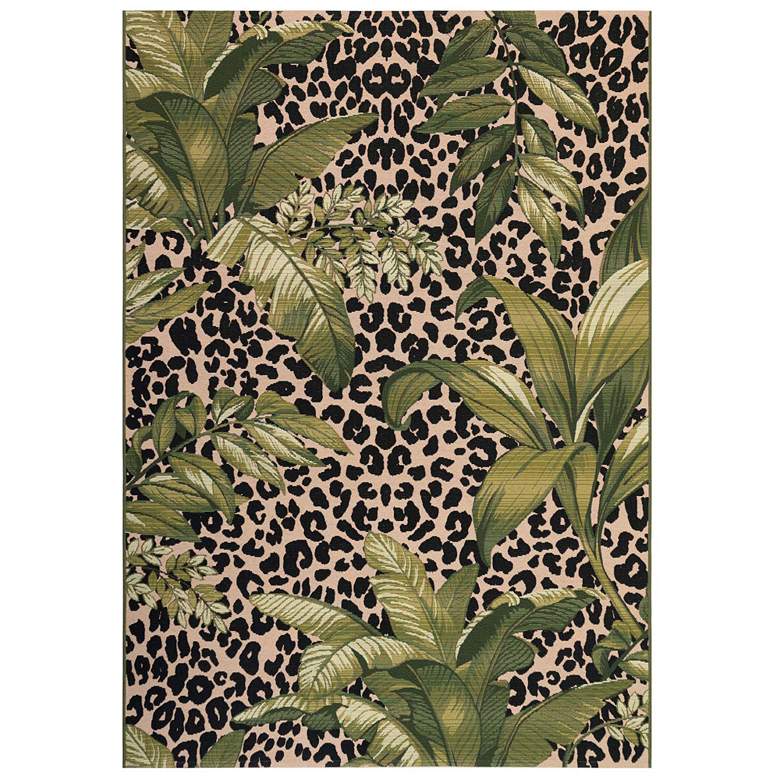 Image 1 Liora Manne Marina Safari Indoor/Outdoor Rug Green 4&#39;10 inch x 7&#39;6