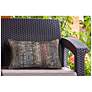 3_Liora Manne Marina Sienna Indoor/Outdoor Pillow Black 12"x18" more views