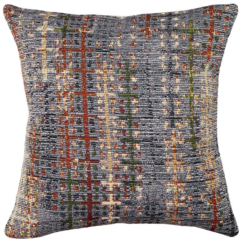 Image 1 Liora Manne Marina Sienna Indoor/Outdoor Pillow Black 18"x18"