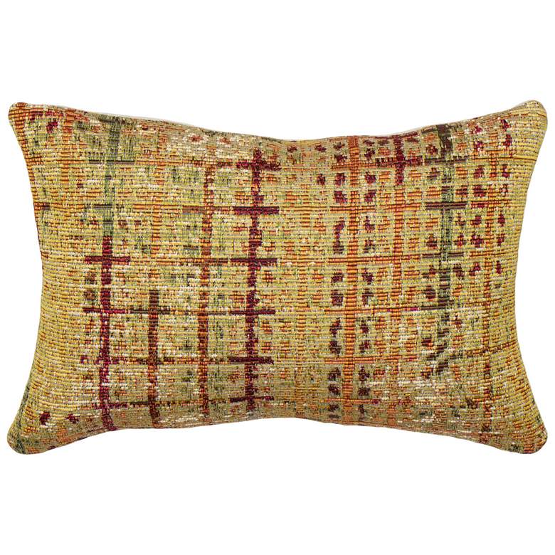 Image 2 Liora Manne Marina Sienna Indoor/Outdoor Pillow Gold 12"x18"