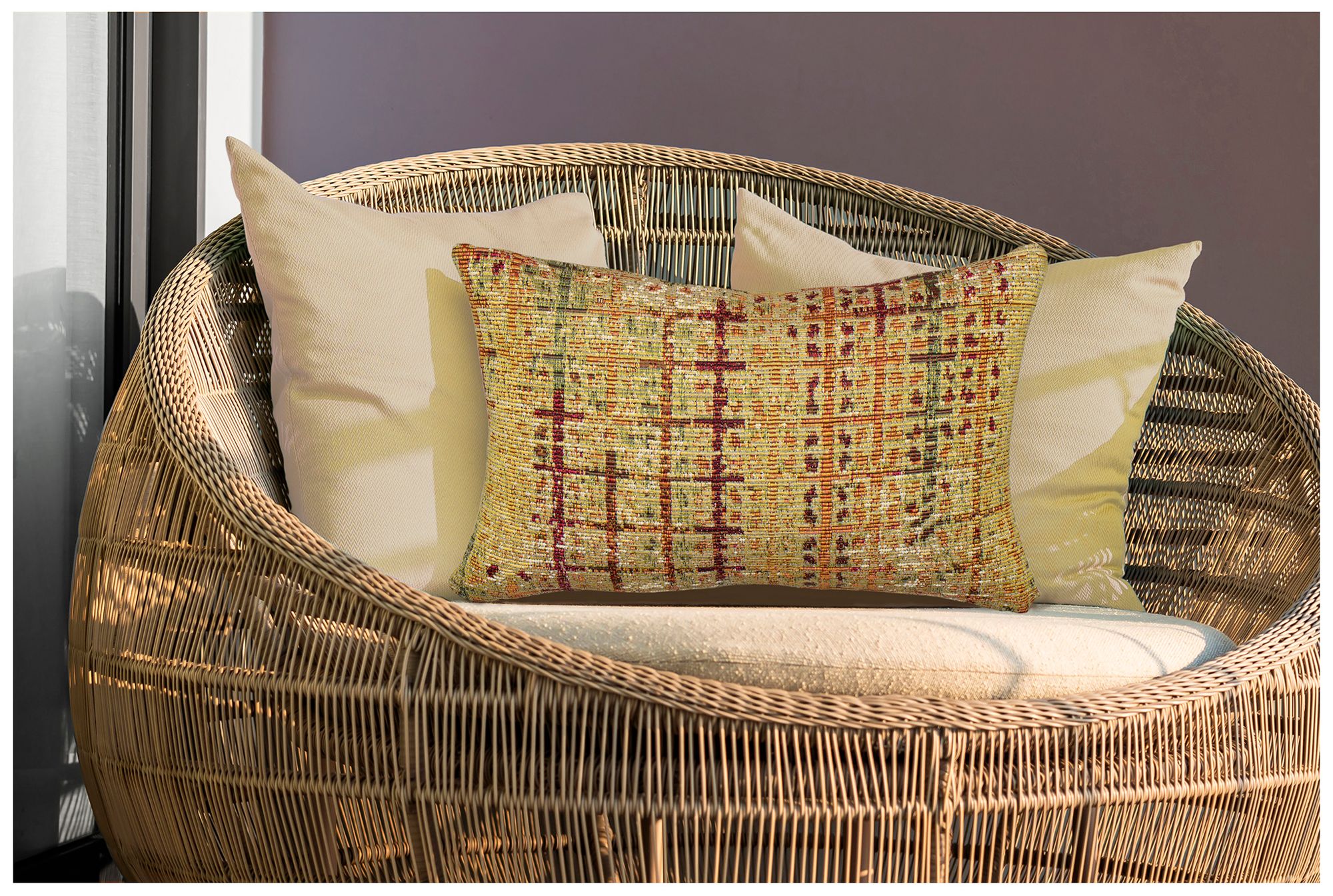 Liora Manne Marina Sienna Indoor/Outdoor Pillow Gold 12"x18"