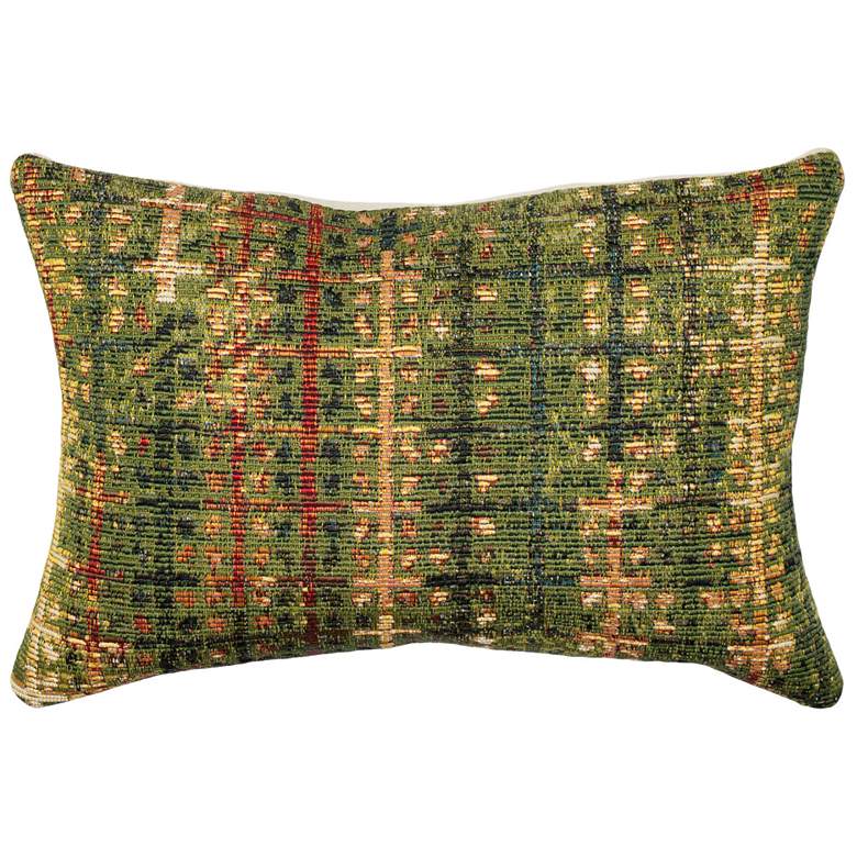 Image 1 Liora Manne Marina Sienna Indoor/Outdoor Pillow Green 12"x18"