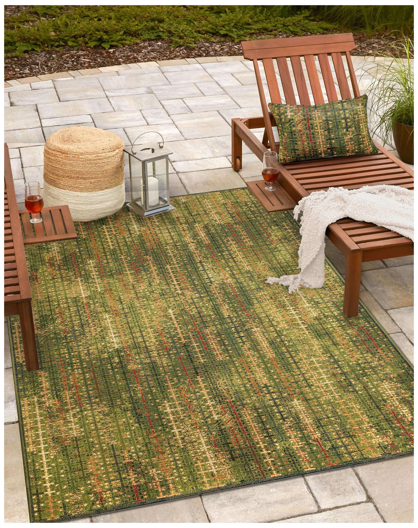 Liora Manne Marina Sienna Indoor/Outdoor Pillow Green 12"x18"