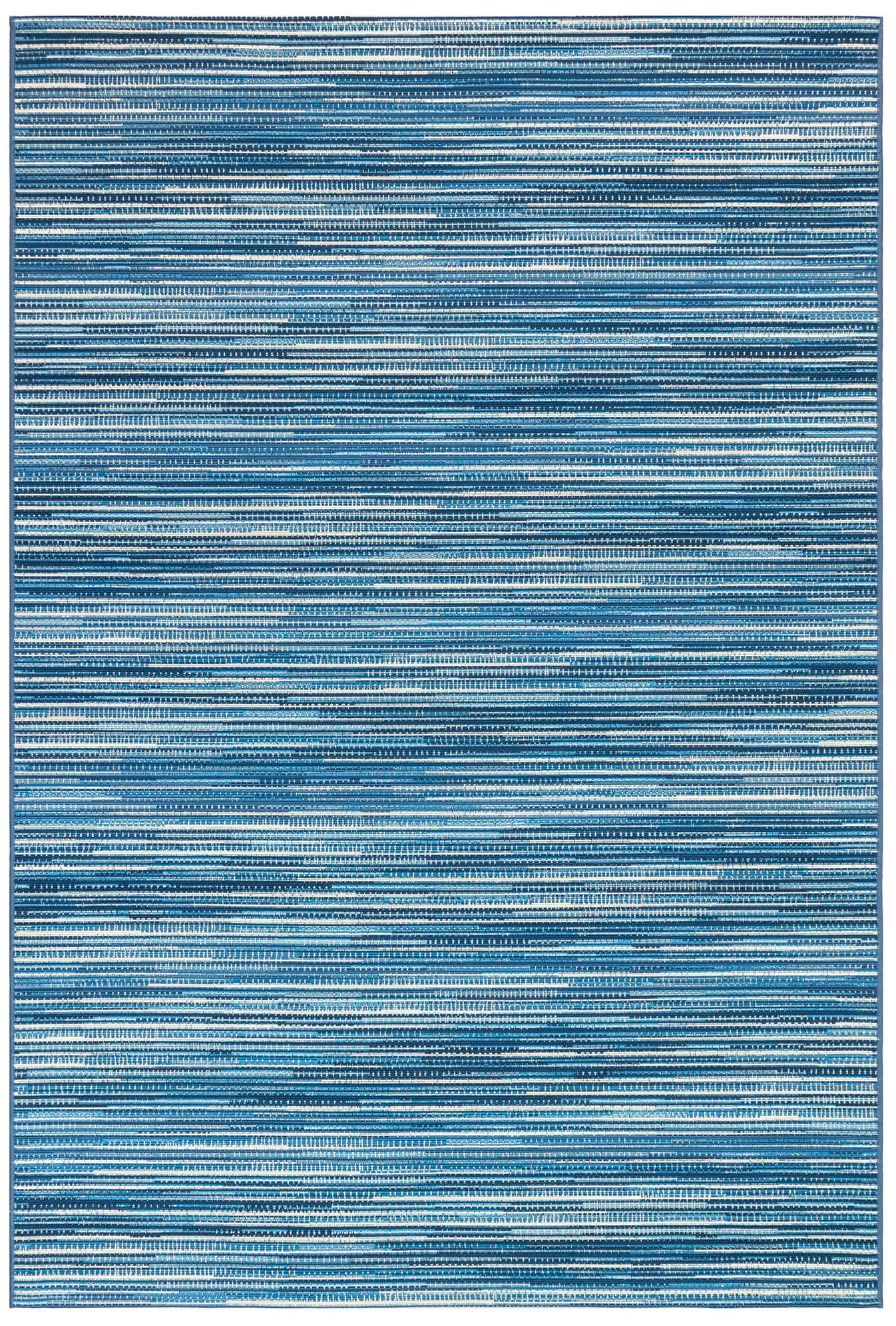 Liora Manne Marina Stripes Indoor/Outdoor Rug China Blue 6'6" x 9&
