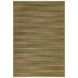 Image1 of Liora Manne Marina Stripes Indoor/Outdoor Rug Green 3'3" x 4'1