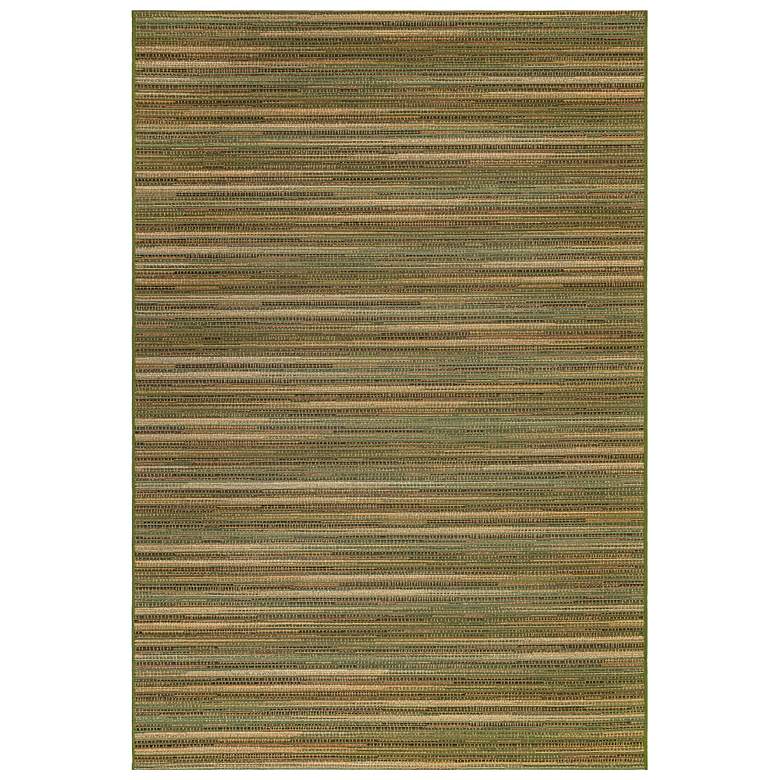 Image 1 Liora Manne Marina Stripes Indoor/Outdoor Rug Green 4&#39;10 inch x 7&#39;
