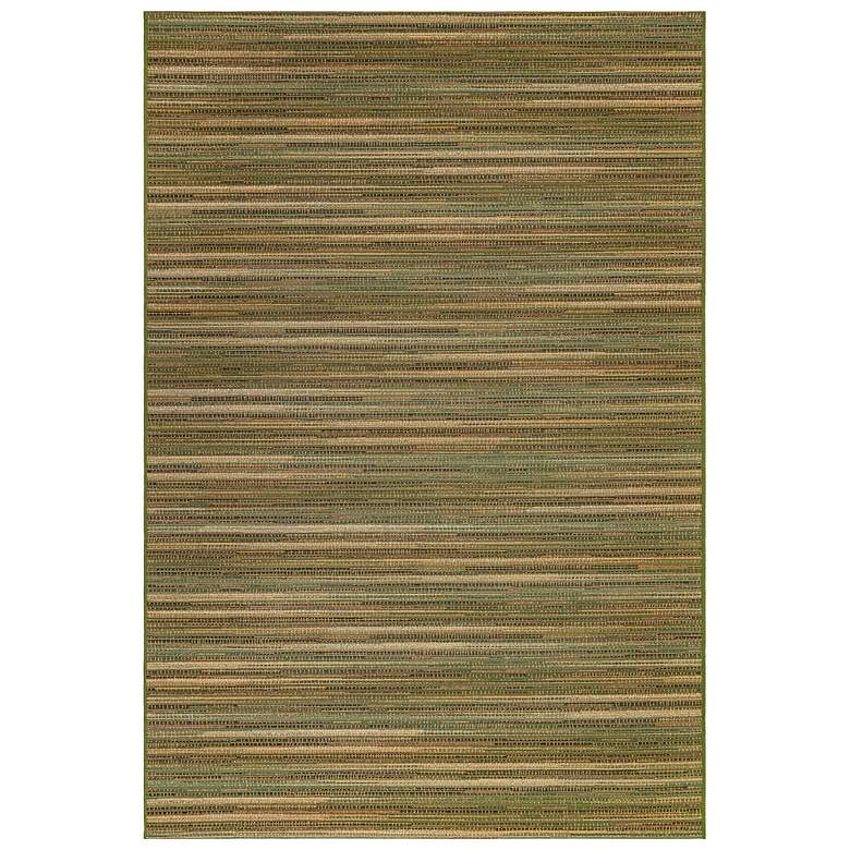 Image 1 Liora Manne Marina Stripes Indoor/Outdoor Rug Green 4'10" x 7'