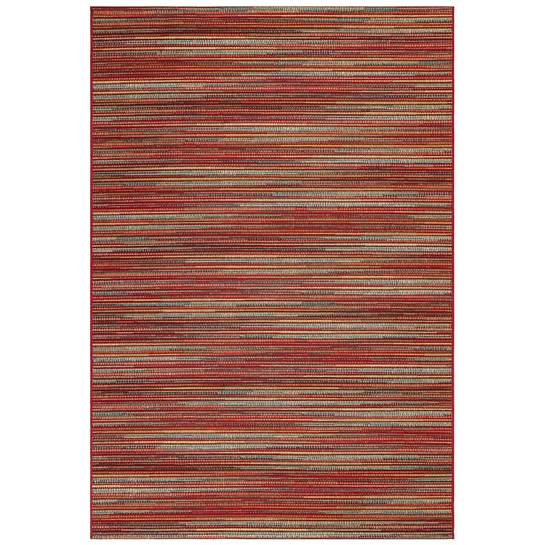 Image 1 Liora Manne Marina Stripes Indoor/Outdoor Rug Saffron 4'10" x 7