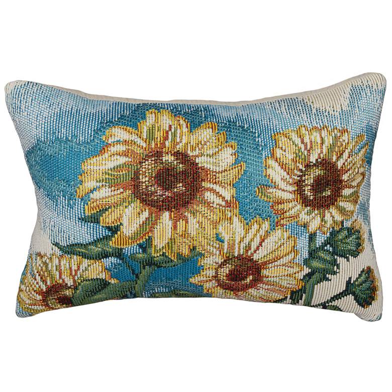 Image 1 Liora Manne Marina Sunny Day Indoor/Outdoor Pillow Blue 12"x18"