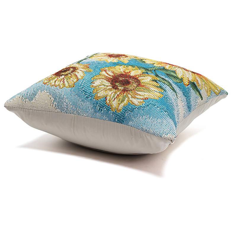 Image 6 Liora Manne Marina Sunny Day Indoor/Outdoor Pillow Blue 12"x18" more views