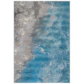Image1 of Liora Manne Marina Surf Indoor/Outdoor Rug Ocean 4'10" x 7'6&q