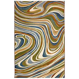 Image1 of Liora Manne Marina Tides Indoor/Outdoor Rug Multi 2'7" x 4'3&q
