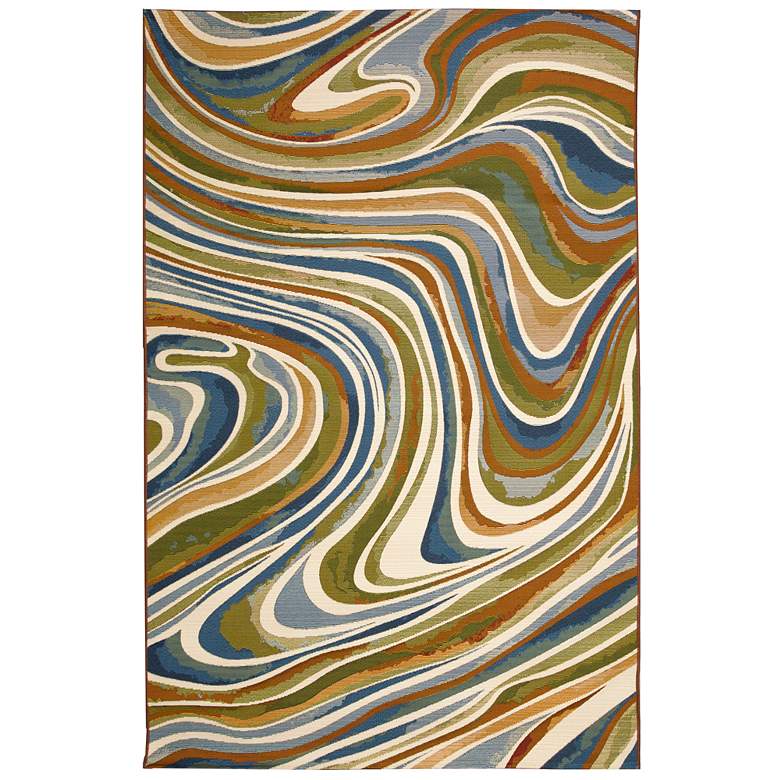 Image 1 Liora Manne Marina Tides Indoor/Outdoor Rug Multi 4'10" x 7'6&