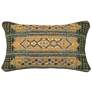 2_Liora Manne Marina Tribal Stripe Indoor/Outdoor Pillow Green 12" x 18&