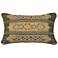 Liora Manne Marina Tribal Stripe Indoor/Outdoor Pillow Green 12" x 18&