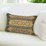 1_Liora Manne Marina Tribal Stripe Indoor/Outdoor Pillow Green 12" x 18&