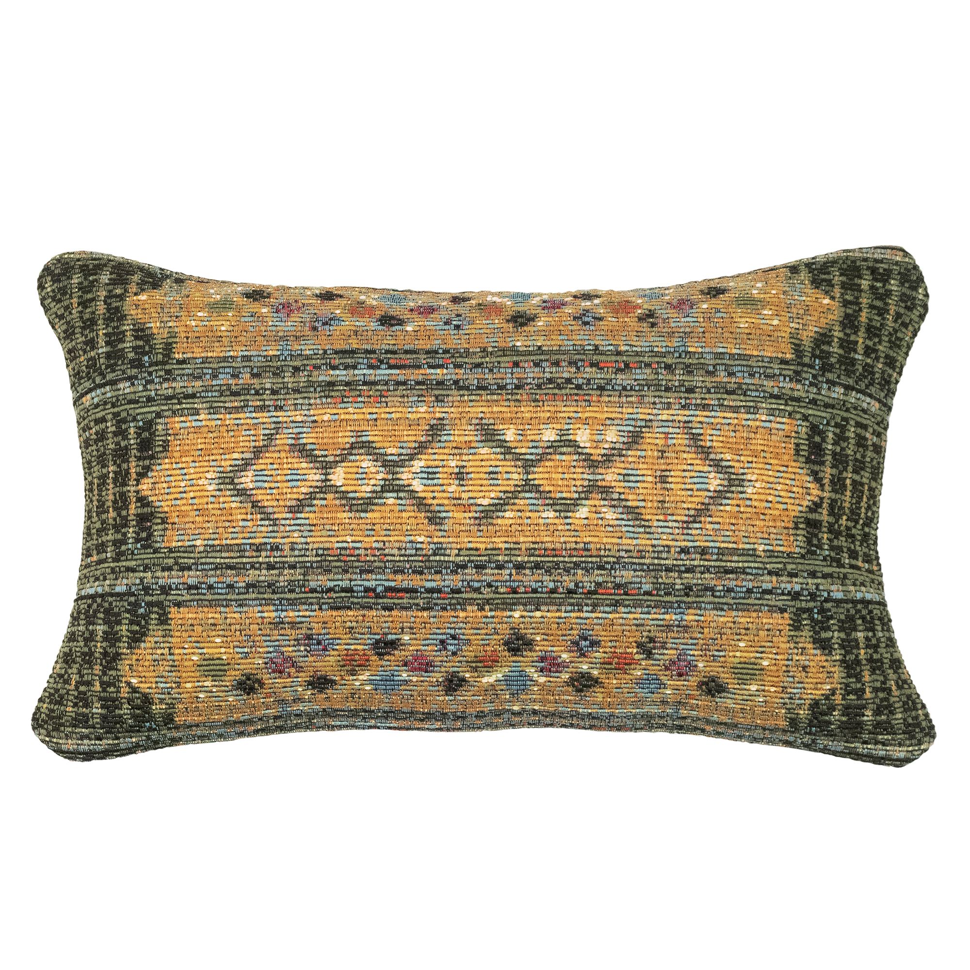 Image 3 Liora Manne Marina Tribal Stripe Indoor/Outdoor Pillow Green 12" x 18& more views