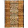 Thumbnail2 of Liora Manne Marina Tribal Stripe Indoor/Outdoor Rug Gold 3'3" x 4&