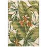 Liora Manne Marina Tropical Leaf Indoor/Outdoor Rug Cream 4&#39;10" x 